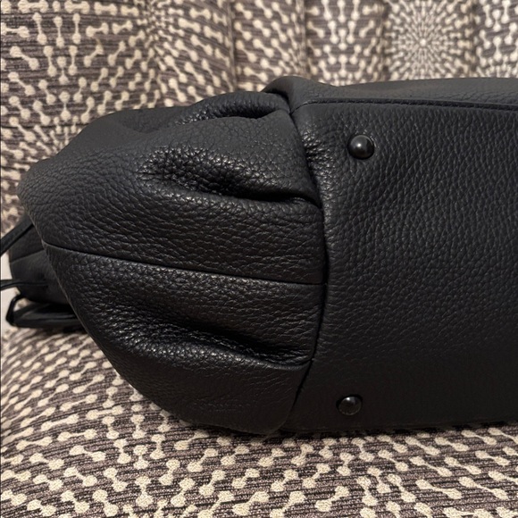 Aimee Kestenberg Essence Black Leather Satchel Bag with Strap NWT - Picture 8 of 16